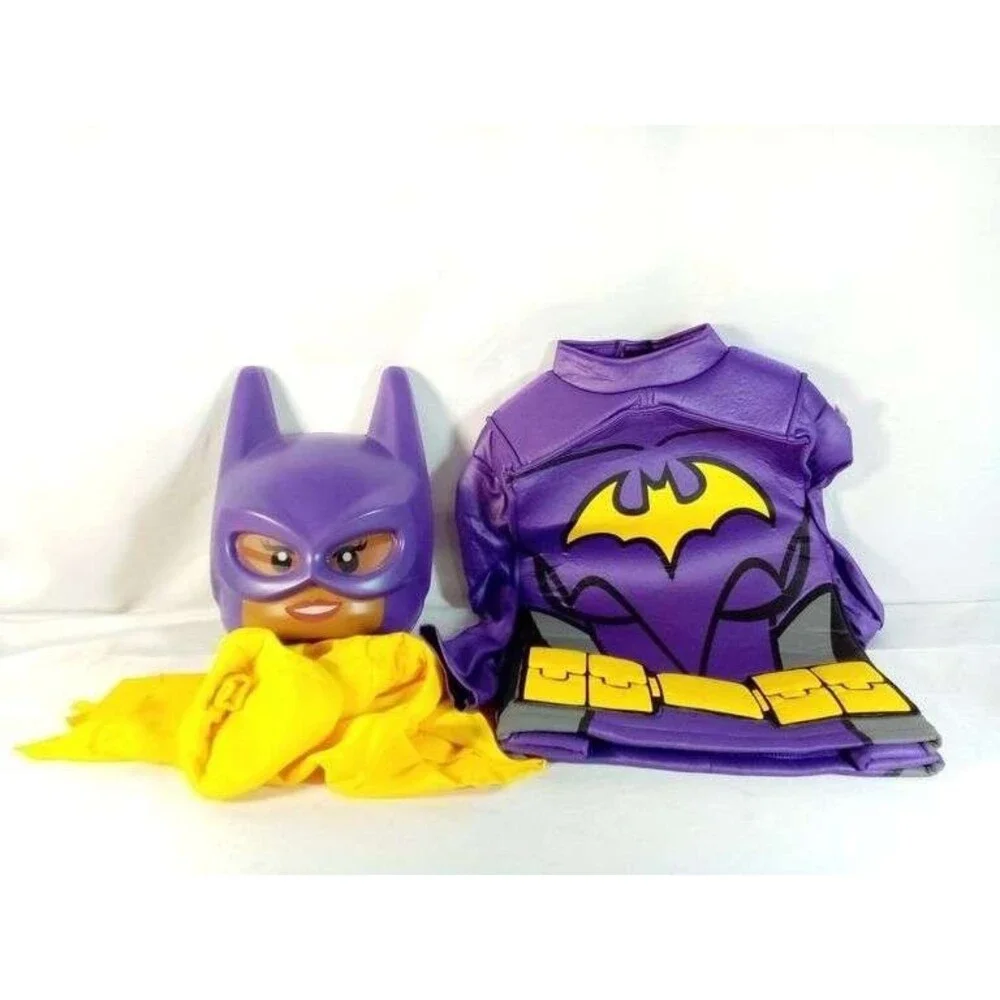 Batgirl LEGO Movie Deluxe Girls Costume M 7–8 – Tunic Cape Mask Mitts -No Pants - Picture 3 of 16